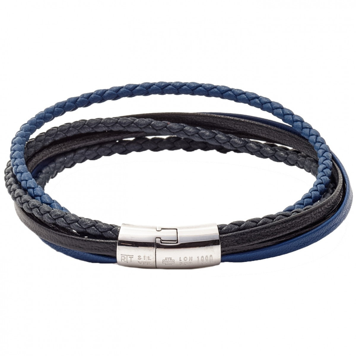 Tateossian Cobra Royal Blue Bracelet, Silver Clasp