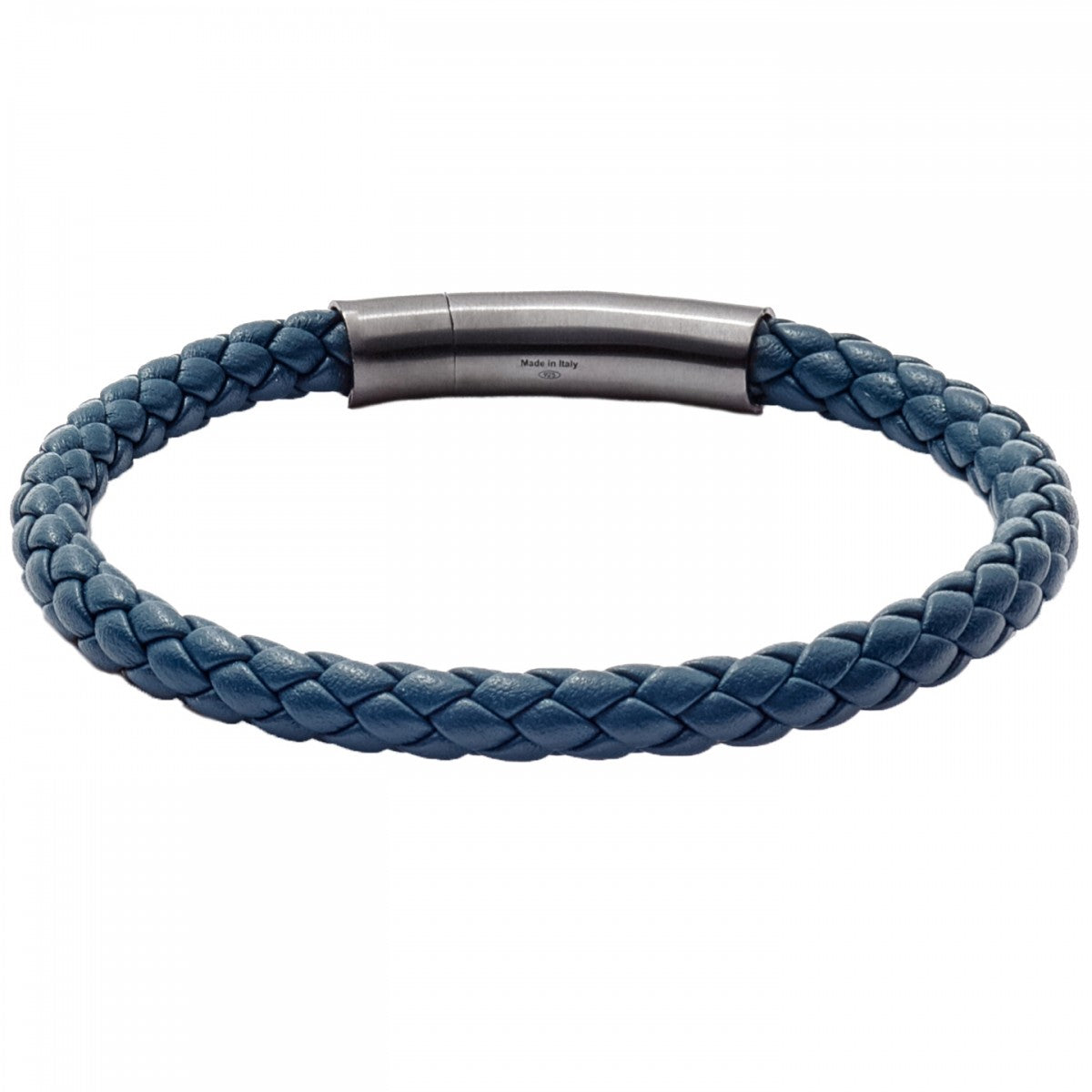 Tateossian Tubo Charles Taito Silver, Blue Braided Bracelet