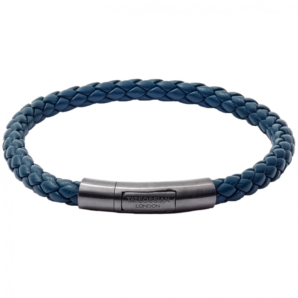 Tateossian Tubo Charles Taito Silver, Blue Braided Bracelet – Upscaleman