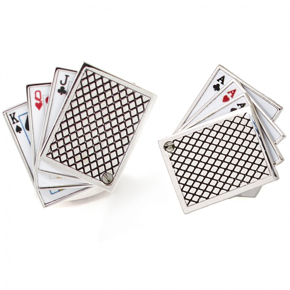 Tateossian Playing Cards Cufflinks, King, Queen, Jack and Aces
