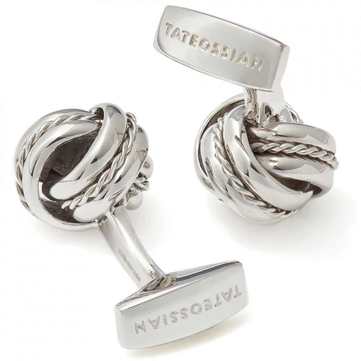 Tateossian Royal Sterling Silver Knot Cufflinks