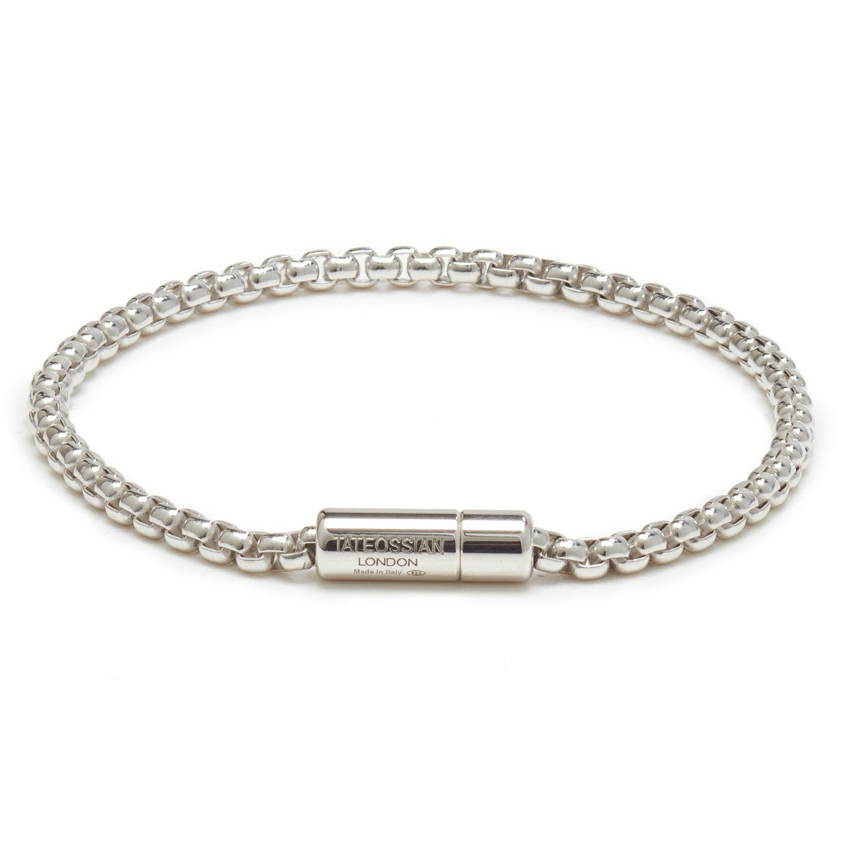 Tateossian Sterling Silver Chain Bracelet Men's Classic Collection