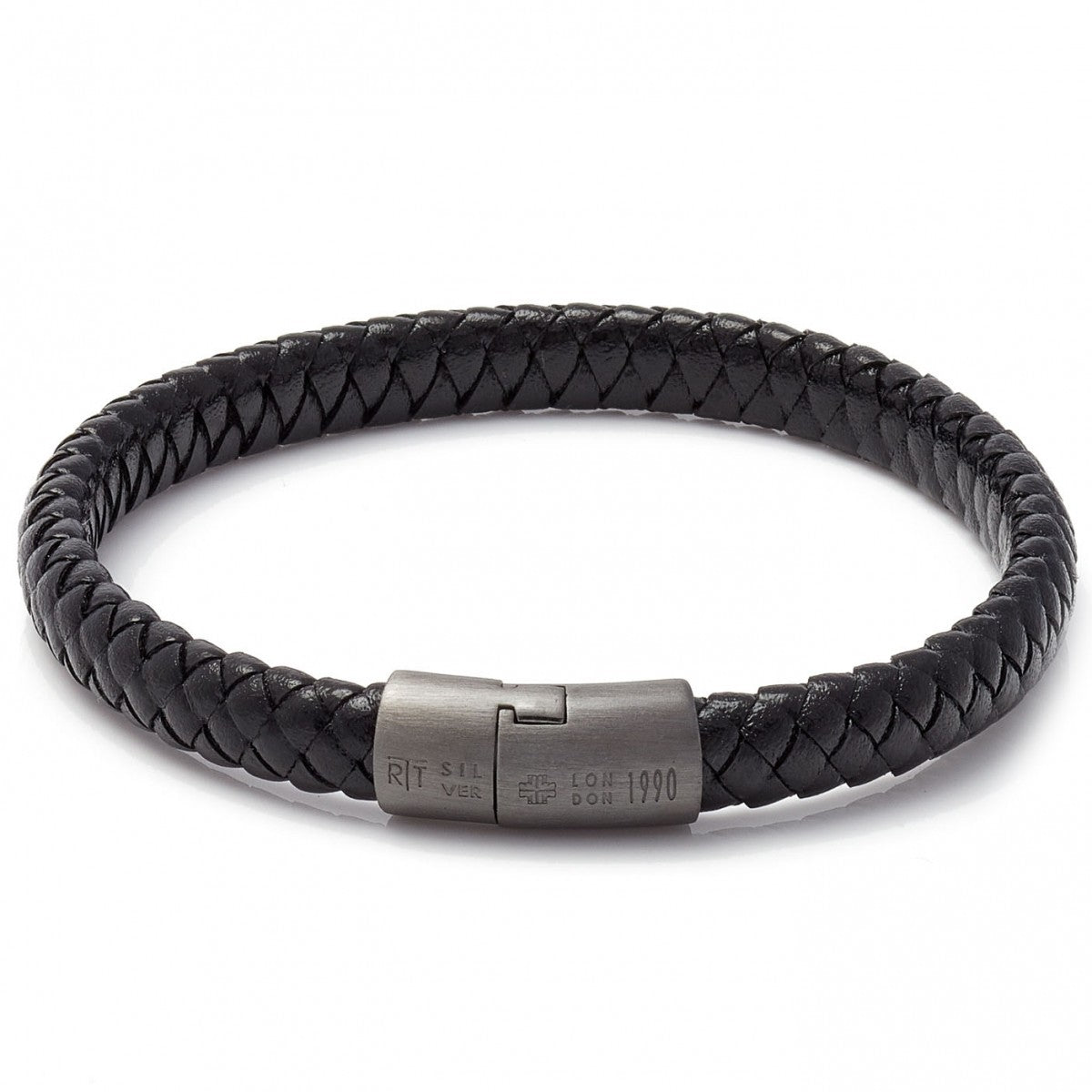 Tateossian Men's Cobra Sontuoso Wide Leather Bracelet, Black – Upscaleman