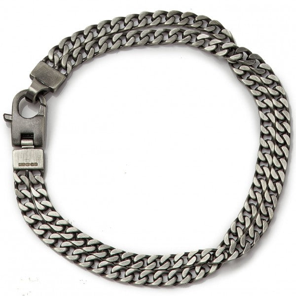 TATEOSSIAN, Oxidise Stainless Steel Clasp Leather Bracelet, Men