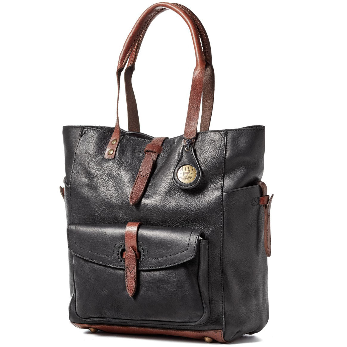 Will Leather Goods The Journey Collection Women's Ashland Tote Bridle Leather, Black