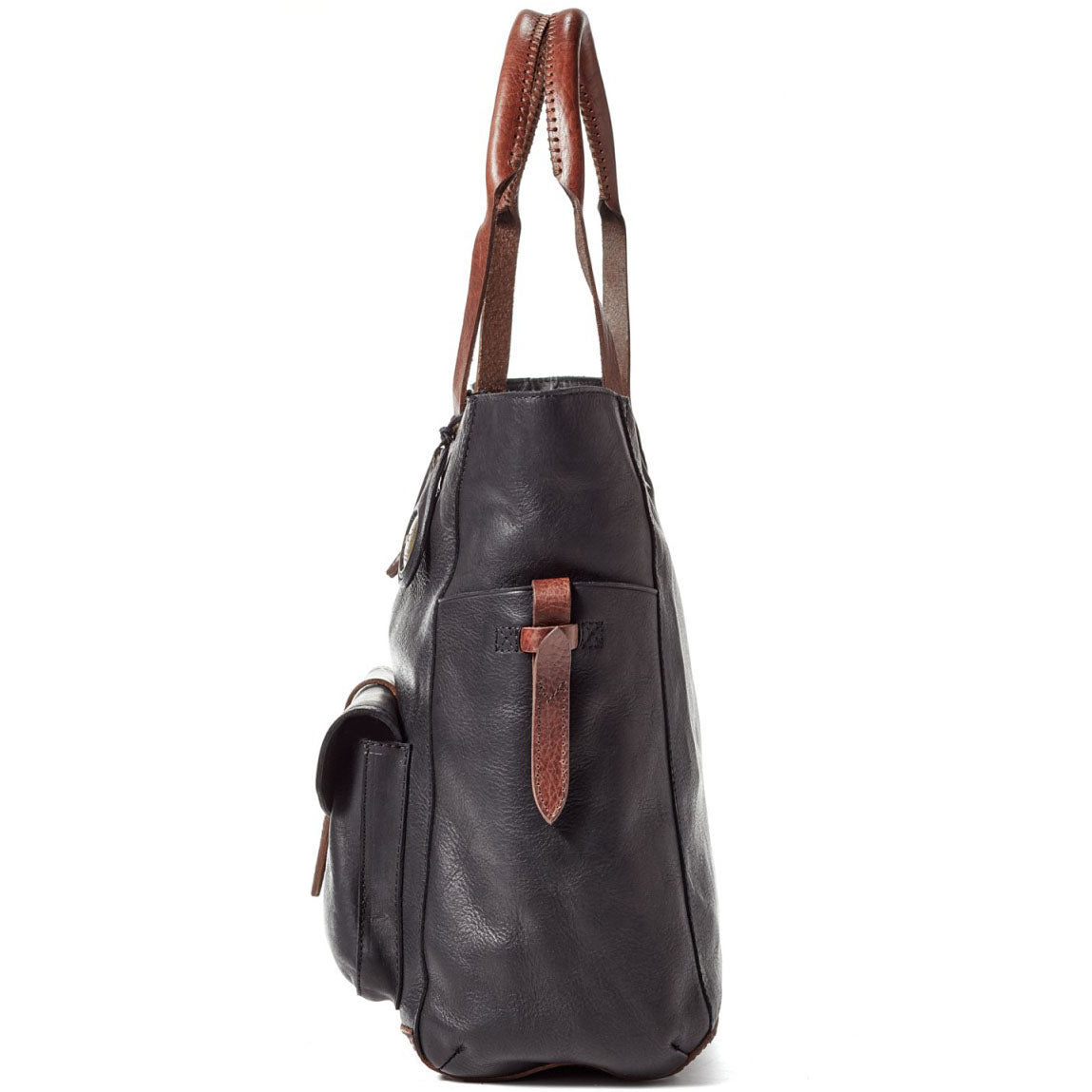 Will Leather Goods The Journey Collection Women's Ashland Tote Bridle Leather, Black